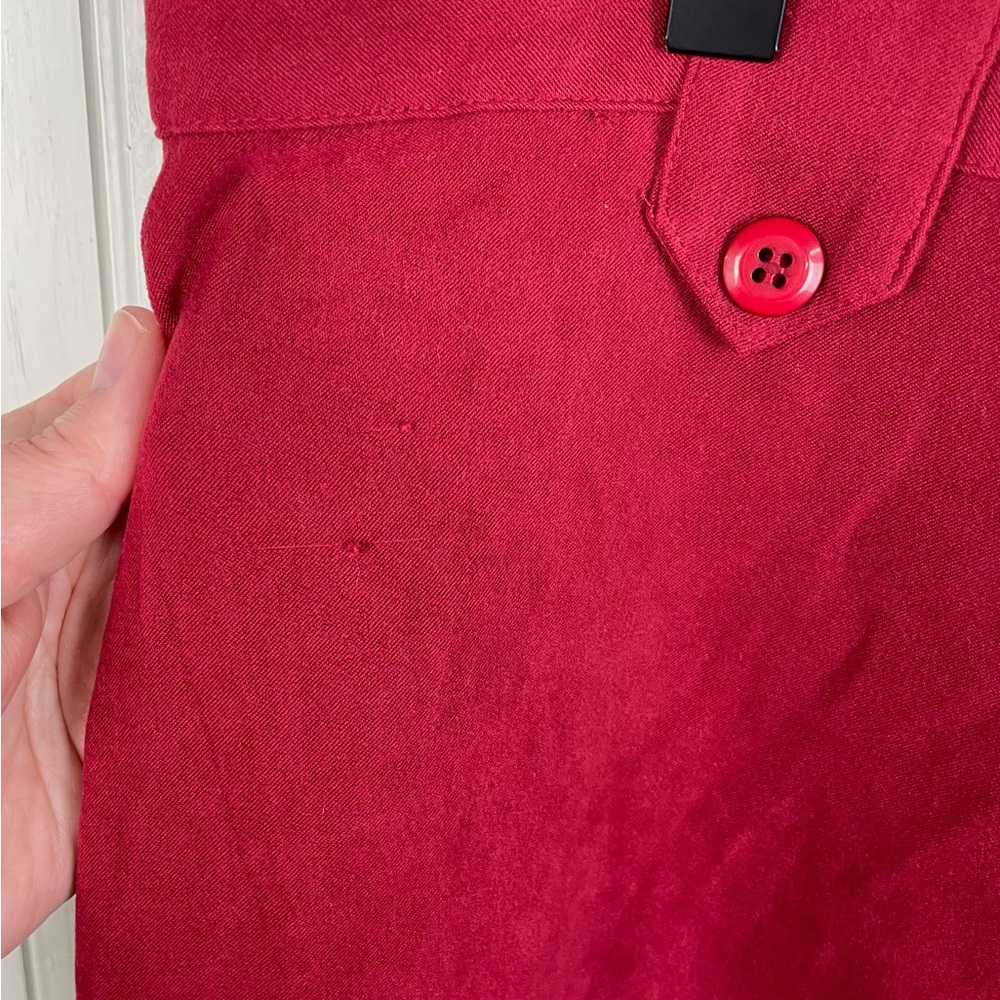 NEW CJ Banks Moleskin Maxi Skirt Women's Plus Size 16W Burgundy Red Faux Suede - Picture 10 of 10